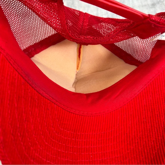 Vintage Cummins Snapback Trucker Hat Cap Corduroy Red Adjustable - Picture 9 of 12